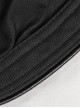 Gothic Style Handsome Shiny Front Middle Skull Pin Decoration Black Imitation Leather Adjustable Beret