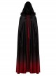 Gothic Style Luxury Velvet Exquisite Lace Ribbon Decoration Black  Red Dreamy Gradient Hooded Long Loak