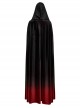 Gothic Style Luxury Velvet Exquisite Lace Ribbon Decoration Black  Red Dreamy Gradient Hooded Long Loak