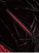 Gothic Style Luxury Velvet Exquisite Lace Ribbon Decoration Black  Red Dreamy Gradient Hooded Long Loak