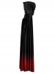 Gothic Style Luxury Velvet Exquisite Lace Ribbon Decoration Black  Red Dreamy Gradient Hooded Long Loak