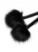 Gothic Style Luxury Faux Rabbit Fur Fabric Exquisite Lace Trim Plush Decoration Noble Red Hooded Long Cloak