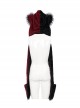 Punk Style Personalized Warm Velvet Metal Skull Black And Red Hooded Scarf