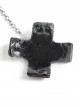 Gothic Style Sexy Rivet Imitation Leather Collar Metal Chain Link Black Cross Nipple Sticker