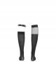 Gothic Style Sexy Mesh Asymmetric Metal Heart Rivet Decoration Black Elastic Calf Socks