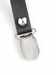 Gothic Style Sexy Mesh Asymmetric Metal Heart Rivet Decoration Black Elastic Calf Socks