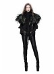 Gothic Style Gorgeous Feather Stitching Lace Collar Black Shawl