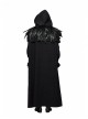 Gothic Style Gorgeous Feather Stitching Lace Collar Black Shawl