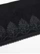 Gothic Style Elegant Stand Collar Gorgeous Embroidery Applique Decoration Placket Black Woolen Long Cloak