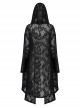 Gothic Style Personality Lace Mesh Slightly Transparent Witch Feeling Black Long Sleeves Hooded Loose Coat