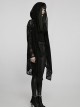 Gothic Style Personality Lace Mesh Slightly Transparent Witch Feeling Black Long Sleeves Hooded Loose Coat