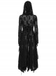 Gothic Style Exquisite Rivet Velvet Drawstring Decoration Mysterious Witch Black Trumpet Sleeves Hooded Coat