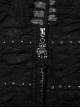 Gothic Style Exquisite Rivet Velvet Drawstring Decoration Mysterious Witch Black Trumpet Sleeves Hooded Coat