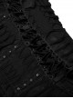 Gothic Style Exquisite Rivet Velvet Drawstring Decoration Mysterious Witch Black Trumpet Sleeves Hooded Coat