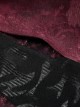 Gothic Style Exquisite Carved Metal Buckle Lace Embellished Cross Strap Unique Black Red Tie Dye Hooded Coat