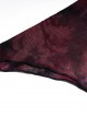 Gothic Style Exquisite Carved Metal Buckle Lace Embellished Cross Strap Unique Black Red Tie Dye Hooded Coat