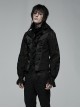 Gothic Style Elegant Lapel Gorgeous Ruffles Exquisite Embroidery Applique Retro Palace Black Slim Vest