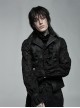 Gothic Style Elegant Lapel Gorgeous Ruffles Exquisite Embroidery Applique Retro Palace Black Slim Vest