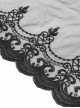 Gothic Style Sexy Slightly Transparent Elastic Mesh Splicing Lace Black Chiffon Hooded Cape
