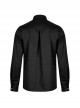 Gothic Style Lapel Exquisite Embroidery Applique Ruffle Placket Elegant Black Long Sleeves Male Shirt