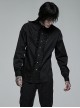 Gothic Style Lapel Exquisite Embroidery Applique Ruffle Placket Elegant Black Long Sleeves Male Shirt