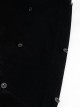 Gothic Style Simple Weft Velvet Front Lace Metal Buckle Decoration Black Detachable Hooded Cape