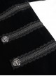 Gothic Style Simple Weft Velvet Front Lace Metal Buckle Decoration Black Detachable Hooded Cape