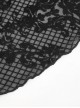Gothic Style Three-Dimensional Lace Flocking Flower Net Front Center Adjustable Lace Black Thin Shawl