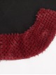 Gothic Style Soft Wool Front Red Lace With Black Thermal Fabric  Hooded Shawl