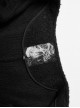 Gothic Style Cute Fur Ball Embroidered Lace Shawl Exquisite Rose Button Retro Black Long Sleeves Wool Coat