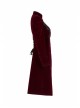 Gothic Style Elegant Stand Collar Luxury Velvet Exquisite Embroidery Vintage Red Long Sleeves Slim Coat