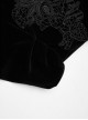 Gothic Style Exquisite Embroidery Applique Premium Velvet Vintage Palace Black Long Sleeves Slim Coat