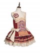 Magic Grocery Series Retro Red Doll Sense Showcase Exquisite Embroidery Ruffles Bowknot Sweet Lolita Sleeveless Dress