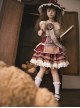 Magic Grocery Series Retro Red Doll Sense Showcase Exquisite Embroidery Ruffles Bowknot Sweet Lolita Sleeveless Dress