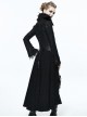Gothic Style Exquisite Dark Pattern Splicing Suede Fabric Hollow Chest Stand Collar Black And Red Lace Trumpet Sleeve Jacket