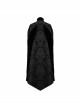 Gothic Style Gorgeous Printed Fabric Detachable Metal Cross Chain Decoration In The Middle Of The Front Black Men's Cloak