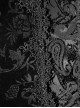 Gothic Style Palace Pattern Flocking Printed Fabric Chest Lace Ruffles Retro High Collar Black Trumpet Sleeve Jacquard Coat