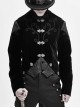 Gothic Retro Velvet Stitching Jacquard Chest Handmade Three Dimensional Embroidery Black Retro Fake Two Piece Coat