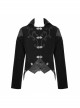 Gothic Retro Velvet Stitching Jacquard Chest Handmade Three Dimensional Embroidery Black Retro Fake Two Piece Coat