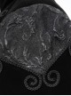Gothic Retro Velvet Stitching Jacquard Chest Handmade Three Dimensional Embroidery Black Retro Fake Two Piece Coat
