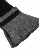 Gothic Style Exquisite Applique Hollow With Bat Wing Spiked Hem Black Vintage Long Sleeve Jacket