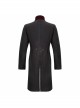 Gothic Style Simple Jia Ling Embroidery Front Center Tie Stitching Jacquard Velvet Black Coat