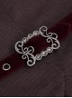 Gothic Retro Twill Stitching Weft Velvet Side Webbing Flower Decoration Wine Red Tailcoat
