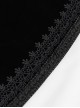 Gothic Style Exquisite Bright Velvet Print Splicing Lace Ribbon Side Button Decoration Men's Black Tailcoat