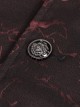 Gothic Style Exquisite Bright Velvet Print Splicing Lace Ribbon Side Button Decoration Men's Wine Red Tailcoat