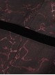 Gothic Style Exquisite Bright Velvet Print Splicing Lace Ribbon Side Button Decoration Men's Wine Red Tailcoat