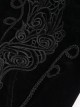 Gothic Style Soft Velvet Fabric Exquisite Applique On The Front Center Stand Collar With Metal Zipper Pendant Black Warm Long Sleeve Jacket