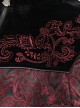Gothic Style Gorgeous Weft Velvet Shoulders Exquisite Embroidery Pattern Decoration Metal Cross Zipper Pendant Red Long Sleeved Jacket