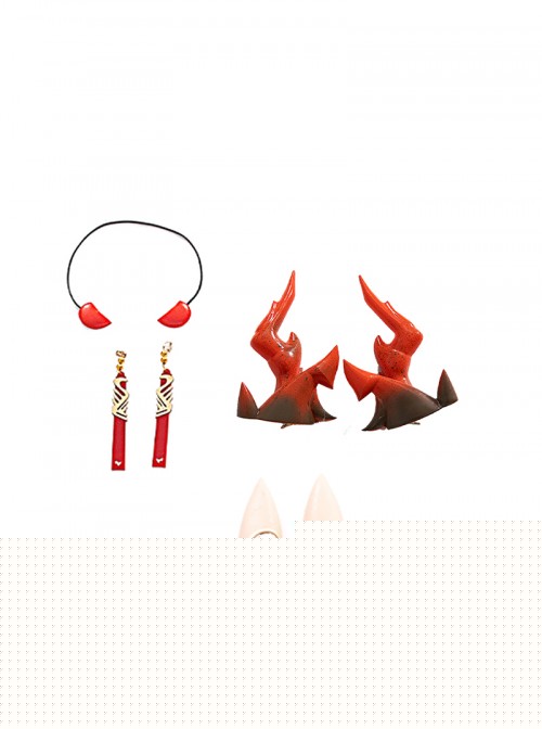 Game Arknights Halloween Cosplay Nian Accessories Ear Ornament And Earrings And Ear Horns
