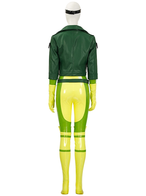 Costume Cosplay X-Men Rogue Anna Marie - Tuta Intera In Spandex - Taglia Unica